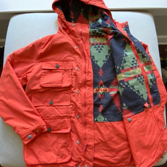 Polo Ralph Lauren Vintage New Men's Forty Sixty Orange Parka Jacket Size Medium - Picture 12 of 16